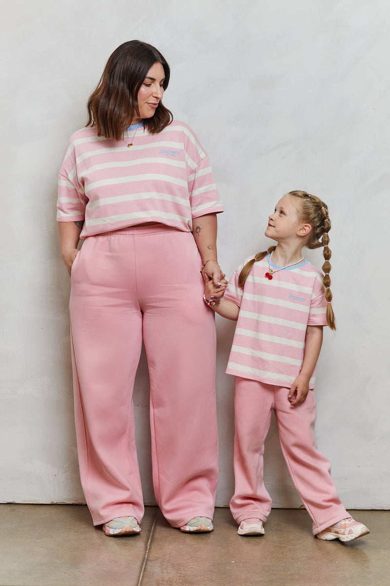 WIDE LEG JOGGERS IN PINK