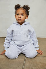 Mini soulmates half zip hoodie in grey marl