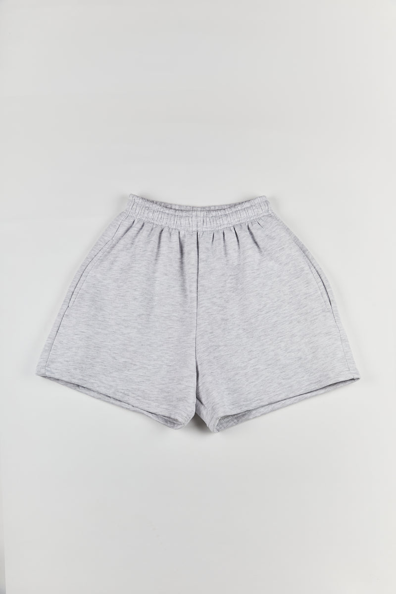 Jogger shorts  in light grey melange