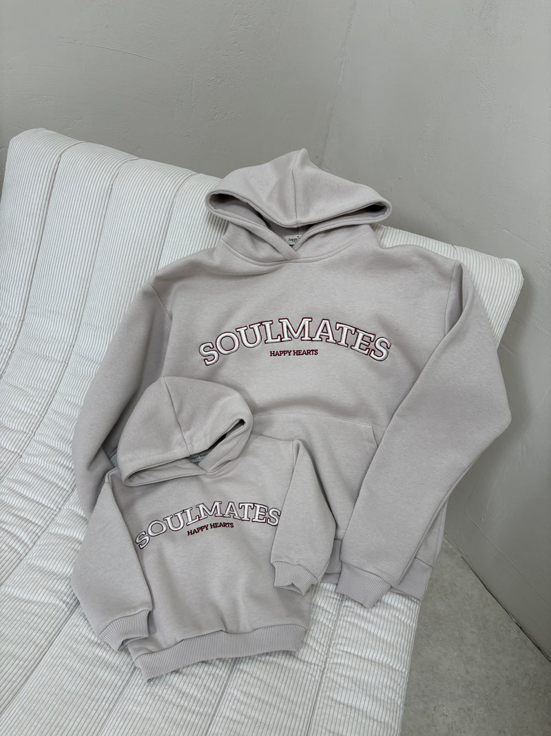 SOULMATES HOODIE IN STONE