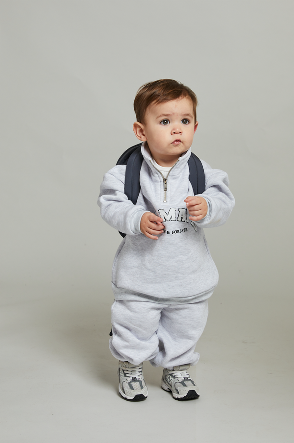 Mini joggers in light grey marl