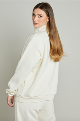 Soulmates funnel neck zip sweatshirt