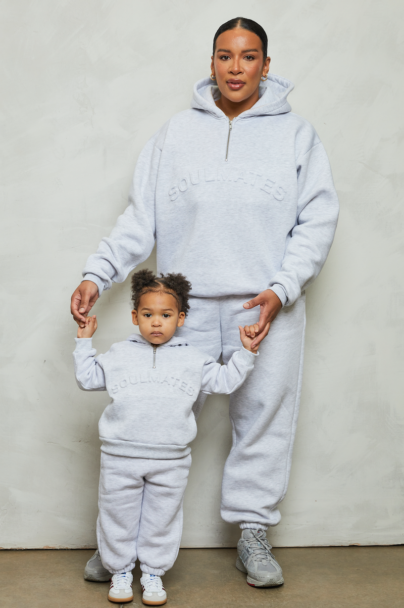 Mini joggers in light grey marl