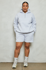 Jogger shorts  in light grey melange