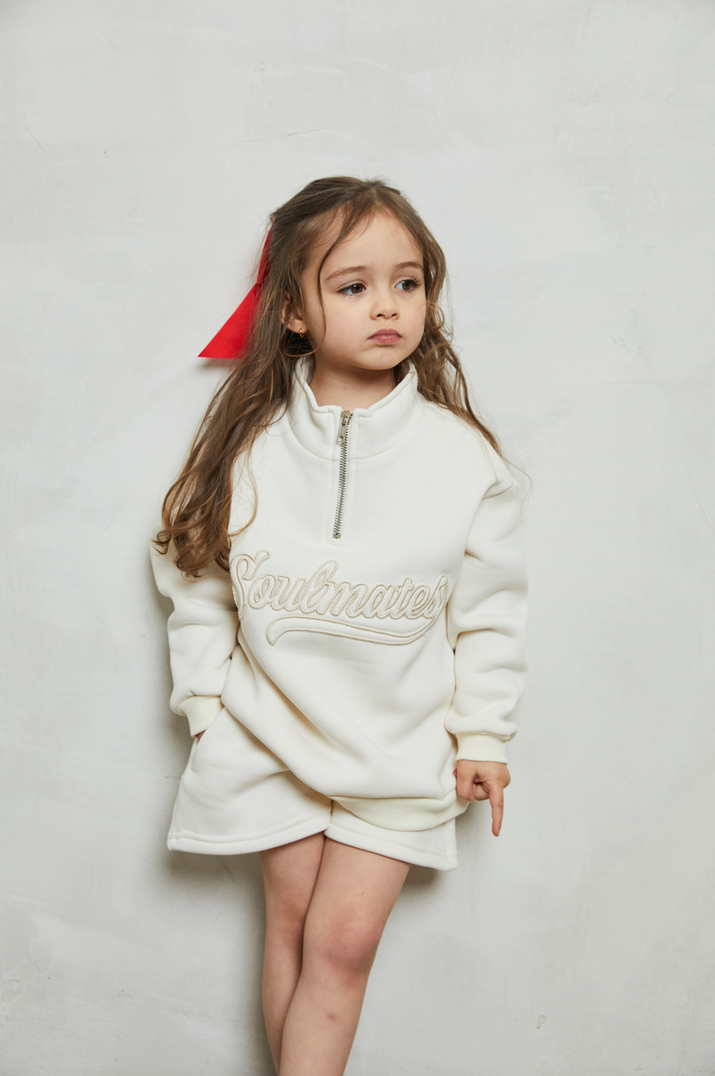 Mini soulmates half zip sweatshirt