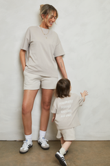 MINI JOGGER SHORTS IN CLAY