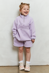 MINI JOGGER SHORTS IN LILAC