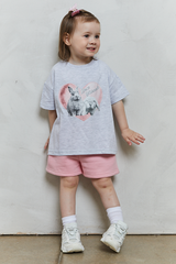 Mini bunny t-shirt in grey marl