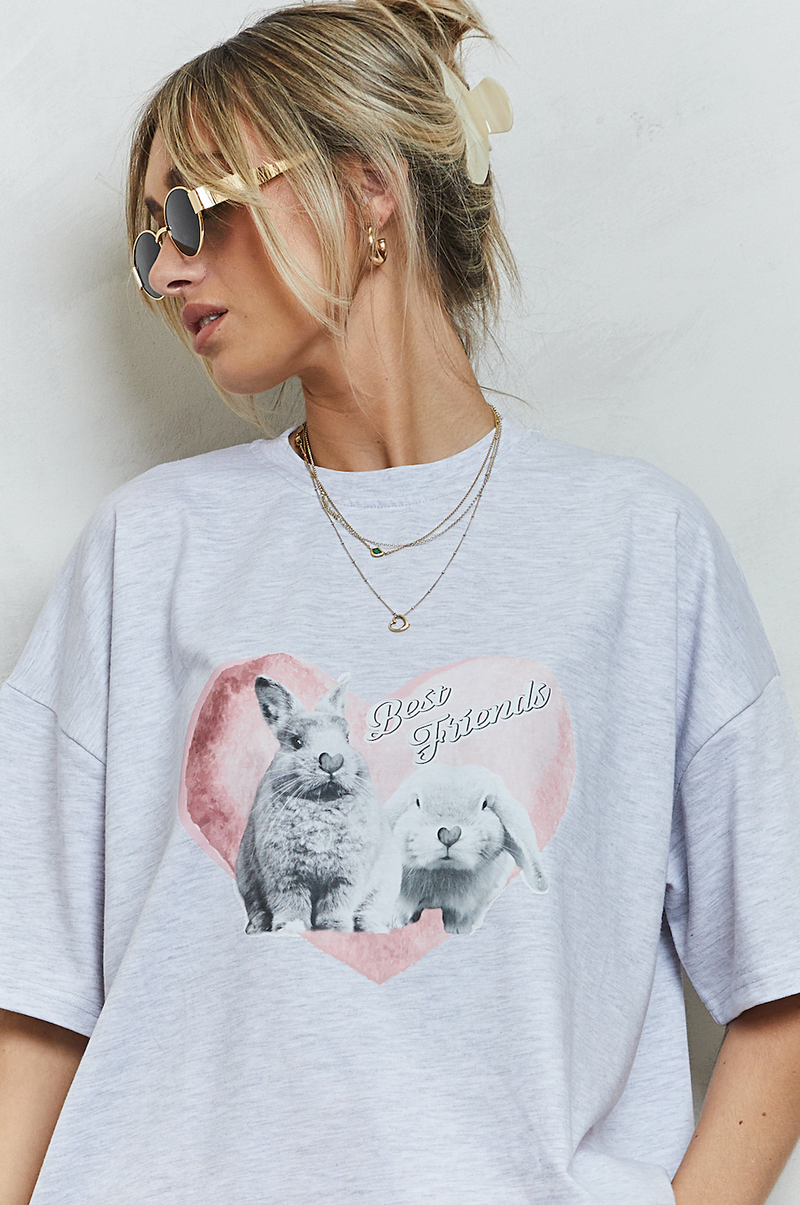 Bunny t-shirt in grey marl