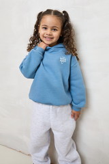 MINI HAPPY HEARTS HOODIE IN BLUE