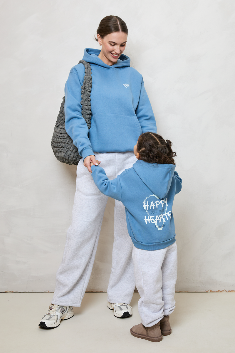 HAPPY HEARTS HOODIE IN BLUE