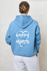 HAPPY HEARTS HOODIE IN BLUE