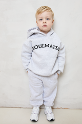 MINI SOULMATES HOODIE IN GREY MARL PRE ORDER