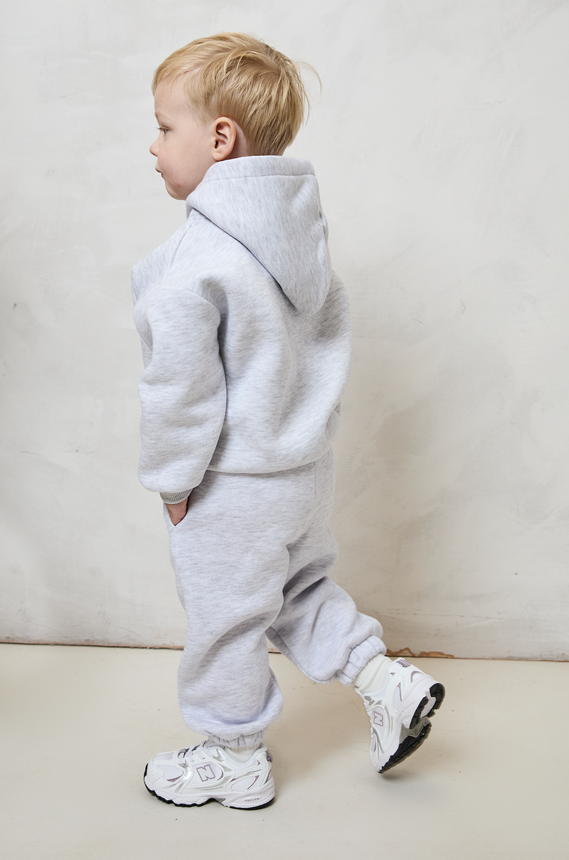 MINI SOULMATES HOODIE IN GREY MARL PRE ORDER