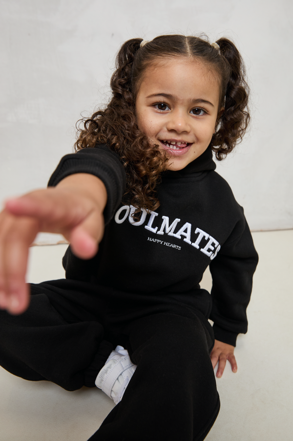 MINI SOULMATES HOODIE IN BLACK