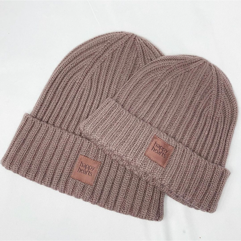 Rib knit beanie