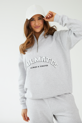 Soulmates funnel neck zip sweatshirt